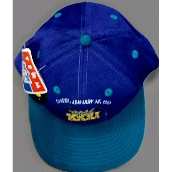 VTG 1997 Super Bowl XXXI Snapback Hat NWT – Drew Pearson NFL Blue Teal Cap USA - Picture 9 of 14